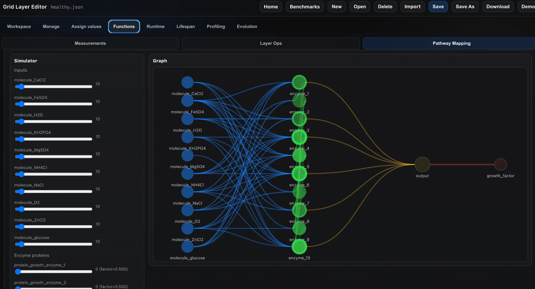 Tissue simulator screenshot